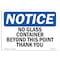 Signmission Sign, 18" H, 24" W, Rigid Plastic, No Glass Containers Beyond This Point Thank You Sign, Landscape OS-NS-P-1824-L-14630 - alternate 1